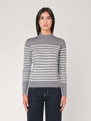 Maglia a righe con bottoni polso