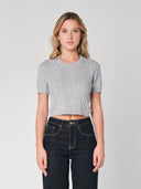 Maglia a trecce con perline