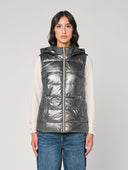Gilet laminato con cappuccio