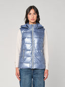 Gilet laminato con cappuccio