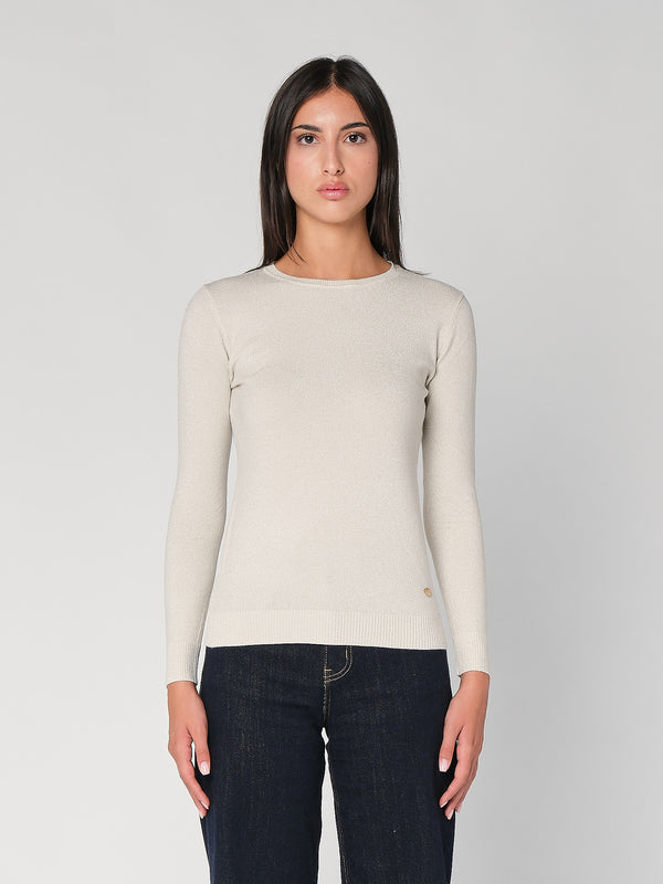 Maglia girocollo lurex