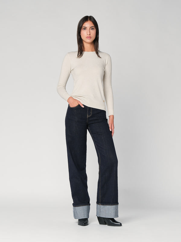 Maglia girocollo lurex