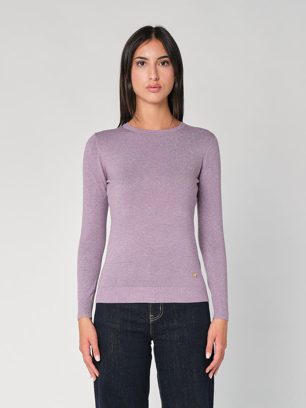 Maglia girocollo lurex