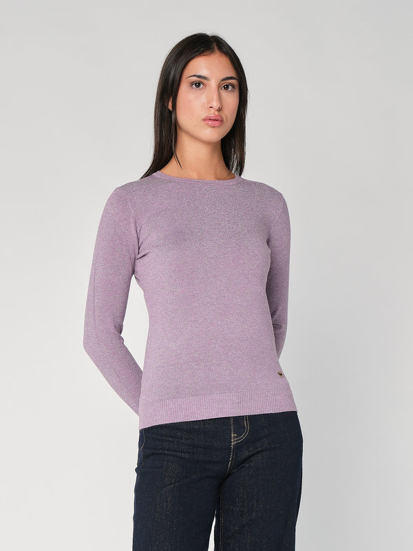 Maglia girocollo lurex