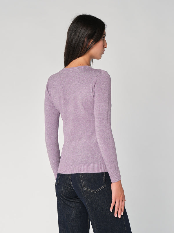 Maglia girocollo lurex