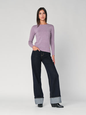 Maglia girocollo lurex