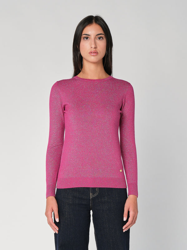 Maglia girocollo lurex