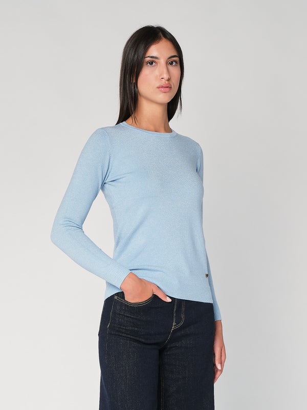 Maglia girocollo lurex