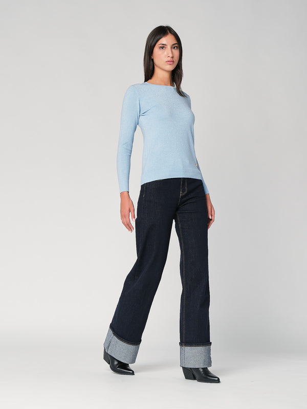 Maglia girocollo lurex