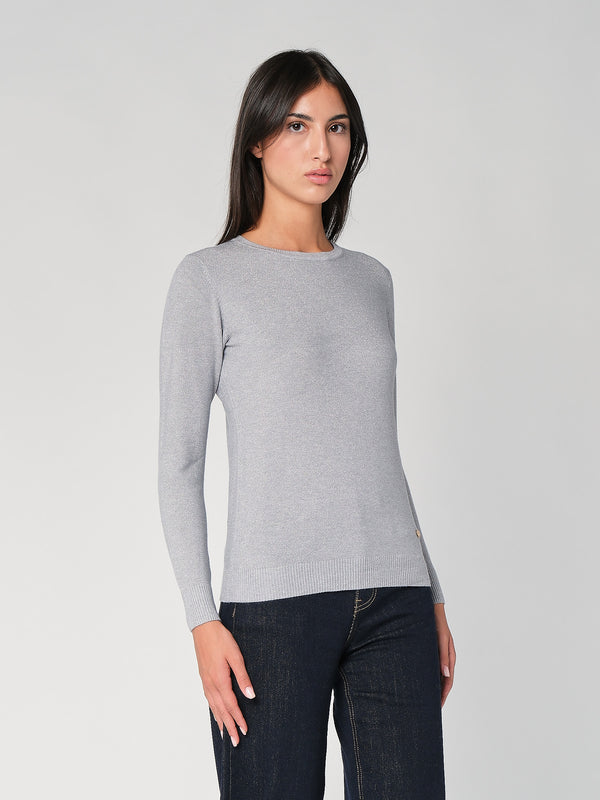 Maglia girocollo lurex