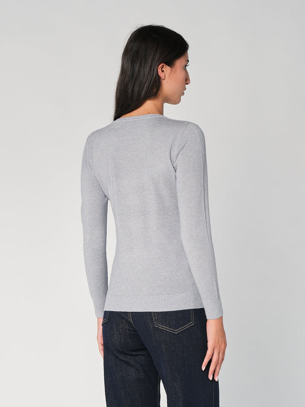 Maglia girocollo lurex