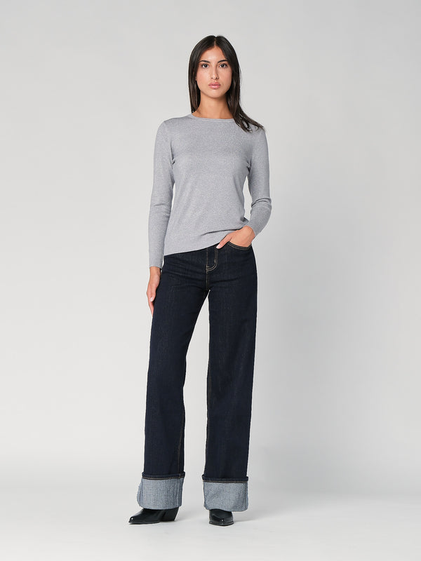 Maglia girocollo lurex