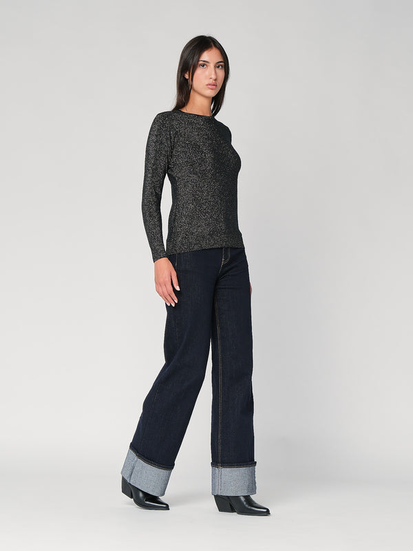 Maglia girocollo lurex