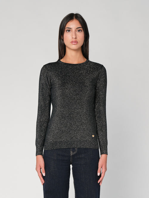 Maglia girocollo lurex