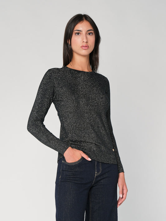 Maglia girocollo lurex