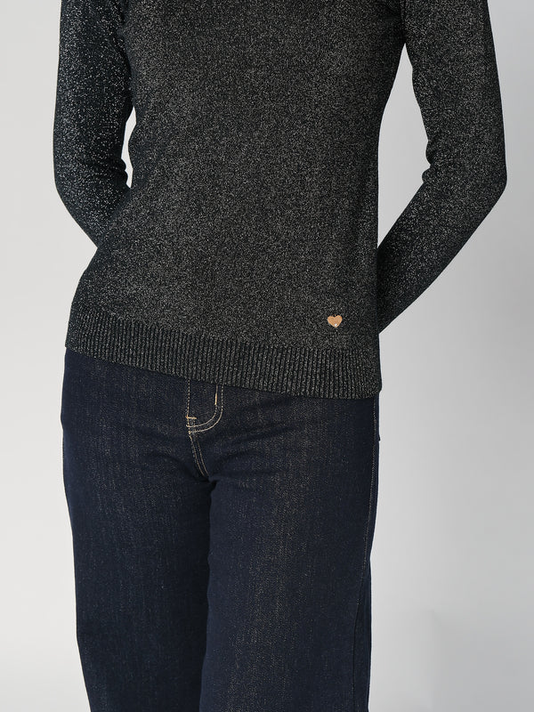 Maglia girocollo lurex