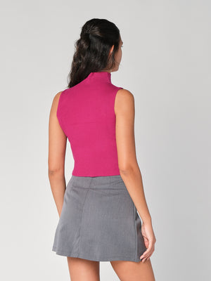 Gilet in maglia a costina