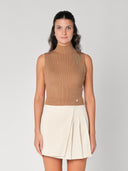 Gilet in maglia a costina