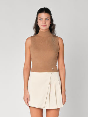 Gilet in maglia a costina