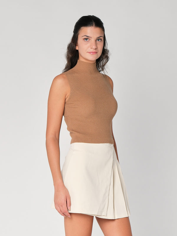 Gilet in maglia a costina