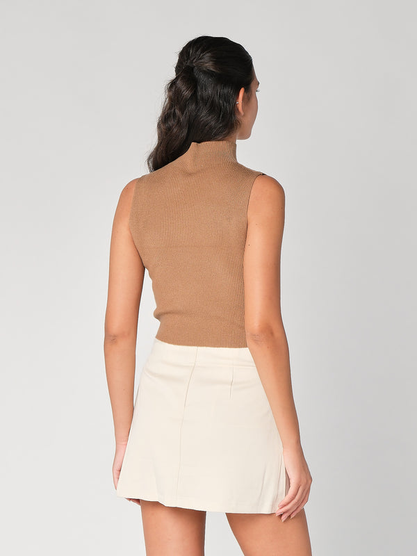 Gilet in maglia a costina