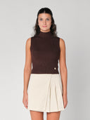 Gilet in maglia a costina