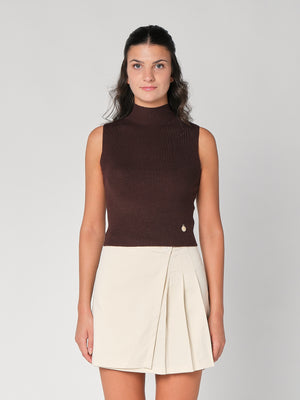 Gilet in maglia a costina