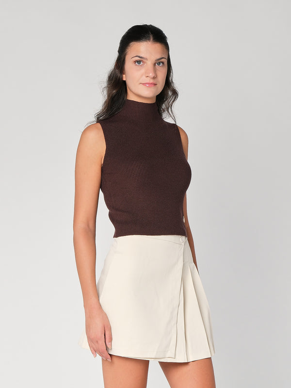 Gilet in maglia a costina