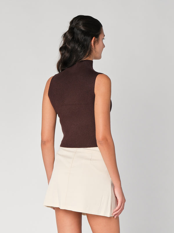 Gilet in maglia a costina
