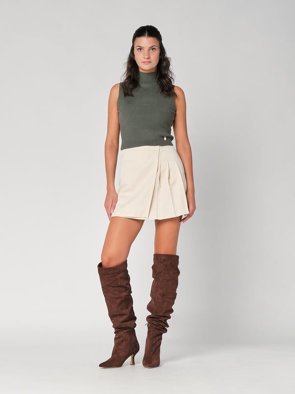 Gilet in maglia a costina