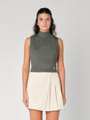 Gilet in maglia a costina
