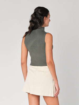 Gilet in maglia a costina