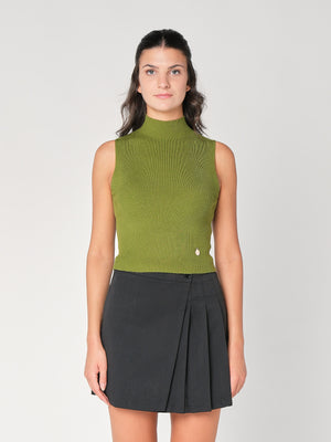 Gilet in maglia a costina