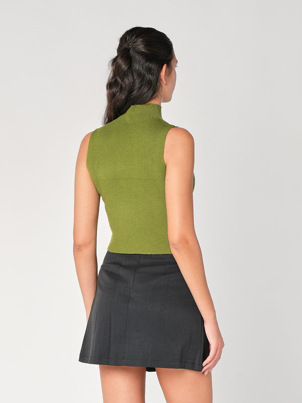 Gilet in maglia a costina