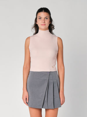 Gilet in maglia a costina