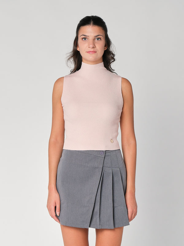 Gilet in maglia a costina