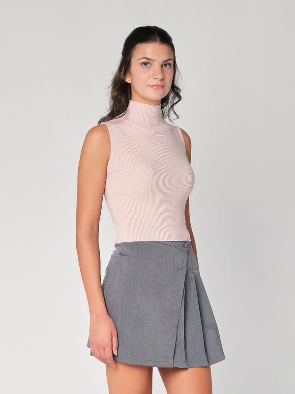 Gilet in maglia a costina