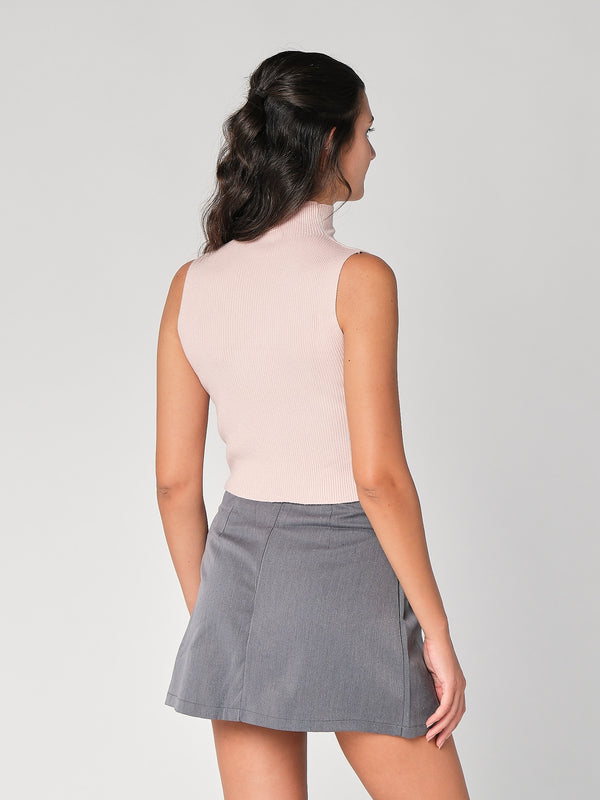 Gilet in maglia a costina