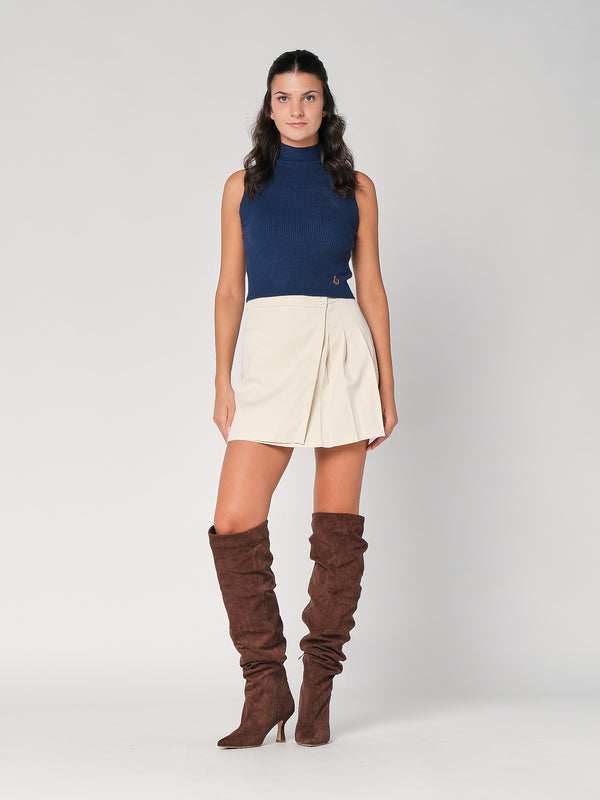 Gilet in maglia a costina