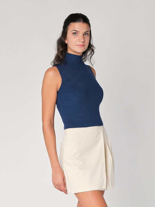 Gilet in maglia a costina