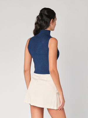 Gilet in maglia a costina
