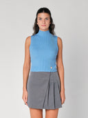 Gilet in maglia a costina