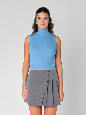 Gilet in maglia a costina