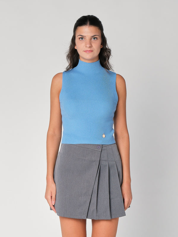 Gilet in maglia a costina