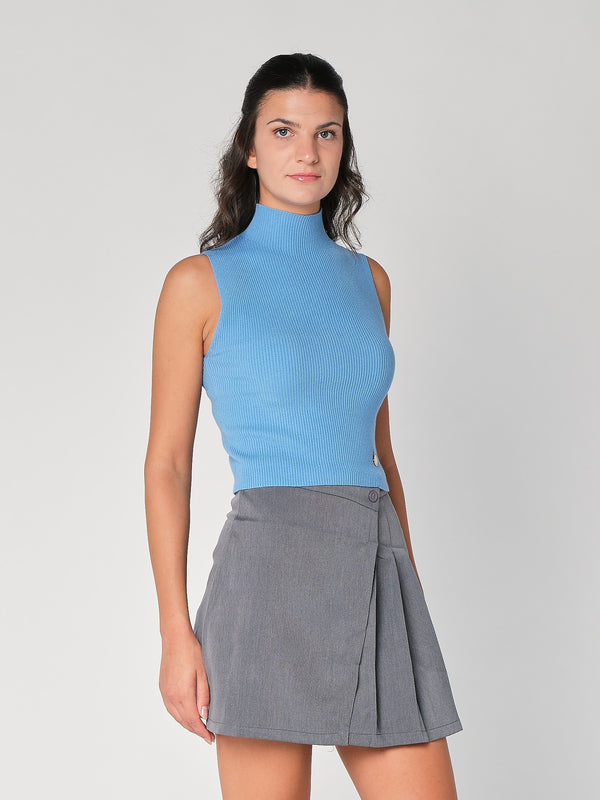 Gilet in maglia a costina