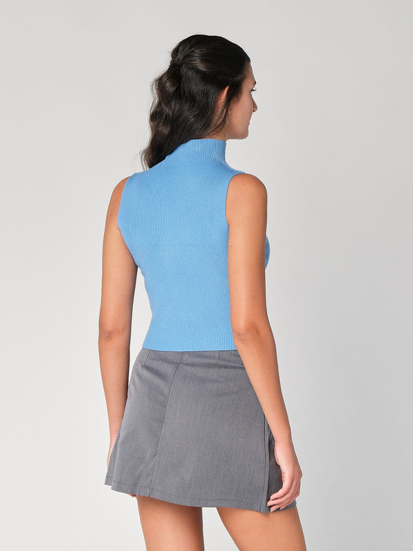 Gilet in maglia a costina