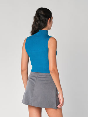 Gilet in maglia a costina
