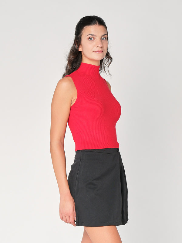 Gilet in maglia a costina