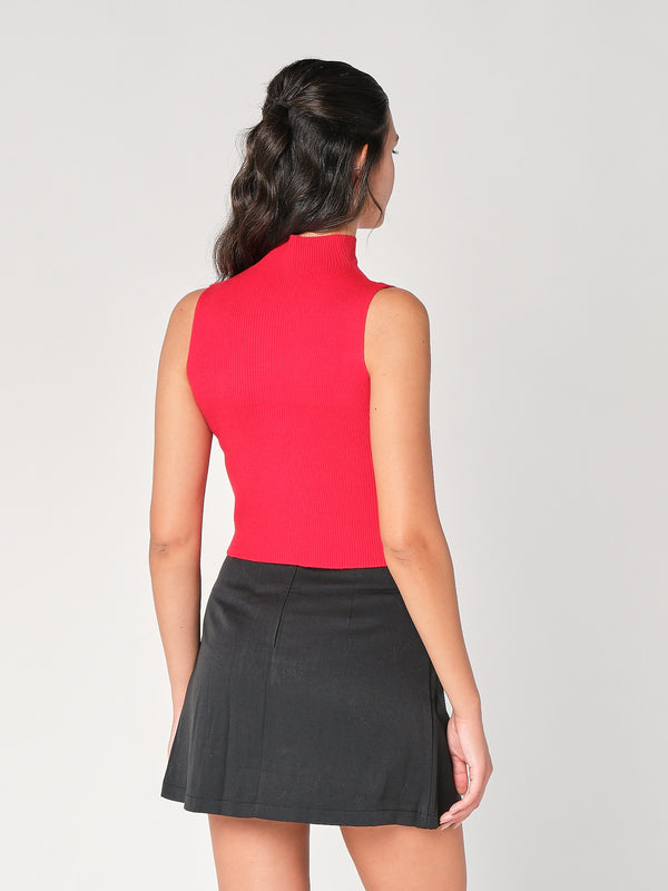 Gilet in maglia a costina
