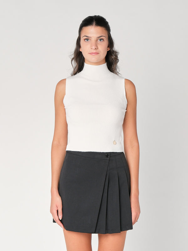 Gilet in maglia a costina
